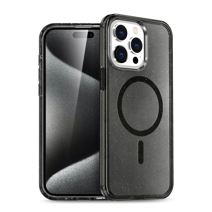 Newface iPhone 16 Pro Kılıf Glow Magsafe Kapak - Siyah