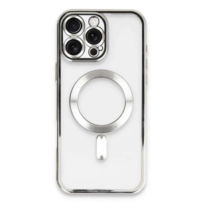 Newface iPhone 16 Pro Kılıf Kross Magneticsafe Kapak - Gümüş
