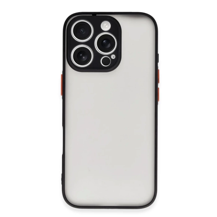 Newface iPhone 16 Pro Kılıf Montreal Silikon Kapak - Siyah