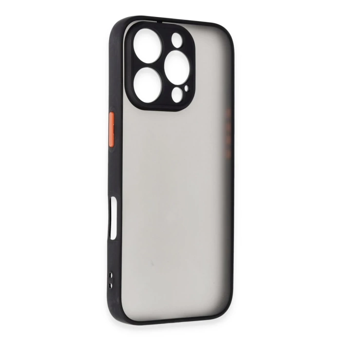 Newface iPhone 16 Pro Kılıf Montreal Silikon Kapak - Siyah