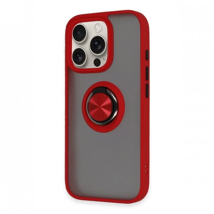 Newface iPhone 16 Pro Kılıf Montreal Yüzüklü Silikon Kapak