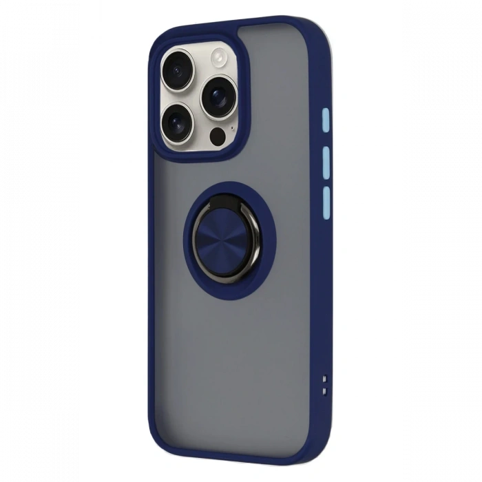 Newface iPhone 16 Pro Kılıf Montreal Yüzüklü Silikon Kapak