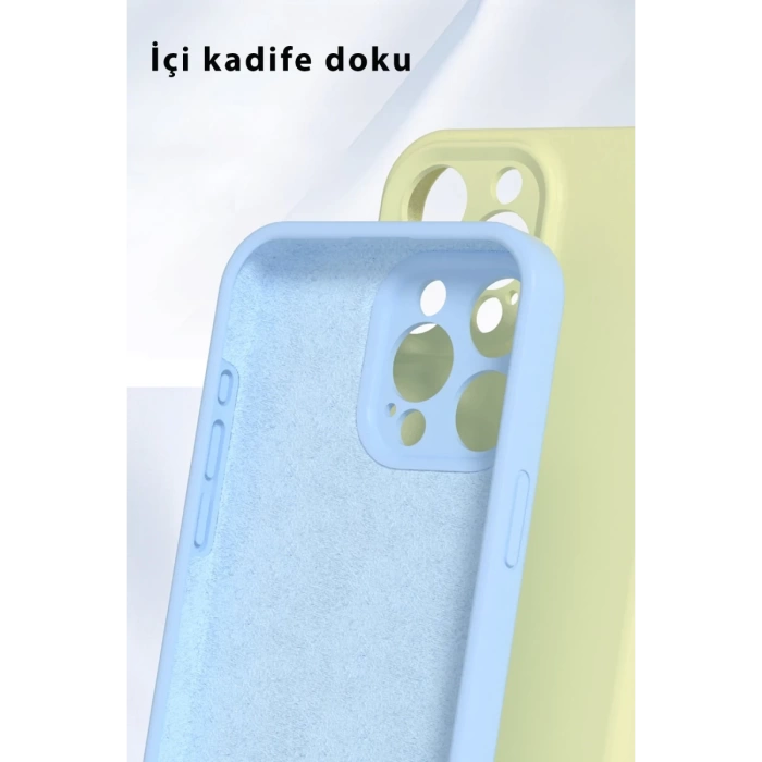 Newface iPhone 16 Pro Kılıf Nano içi Kadife Silikon - Mavi