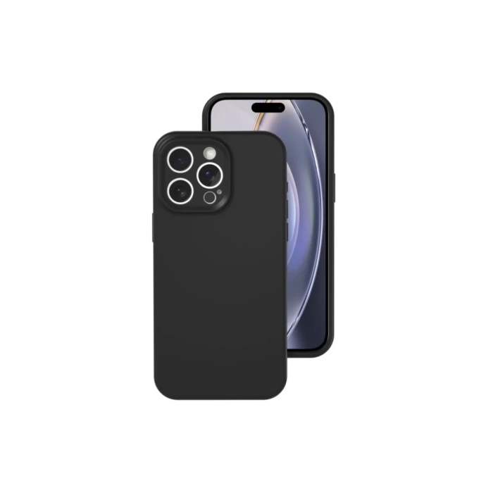 Newface iPhone 16 Pro Kılıf Nano içi Kadife Silikon - Siyah