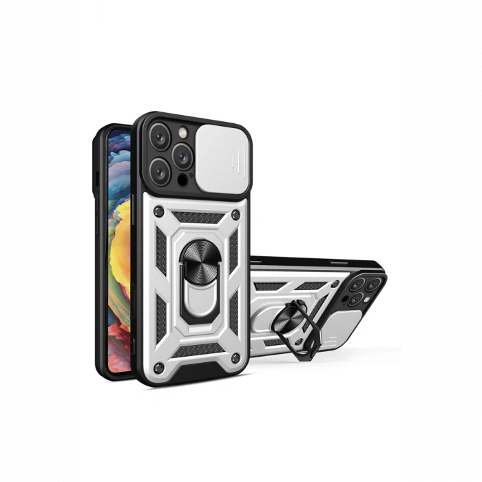 iPhone 16 Pro Kılıf Pars Lens Yüzüklü Silikon