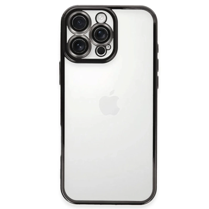 Newface iPhone 16 Pro Kılıf Razer Lensli Silikon - Siyah