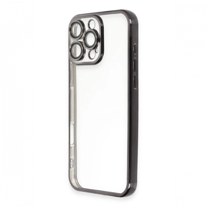 Newface iPhone 16 Pro Kılıf Razer Lensli Silikon - Siyah