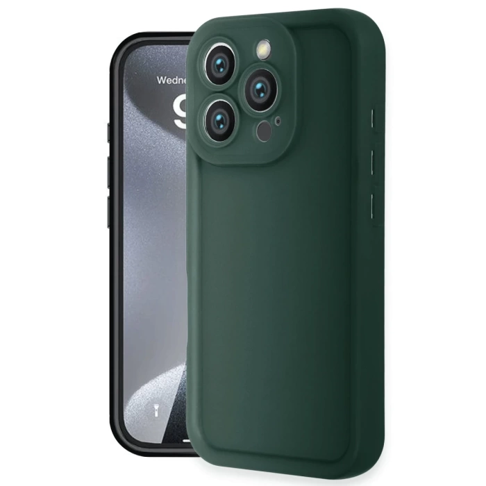 Newface iPhone 16 Pro Kılıf Viera Silikon - Koyu Yeşil