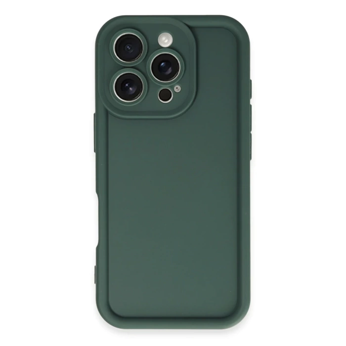 Newface iPhone 16 Pro Kılıf Viera Silikon - Koyu Yeşil