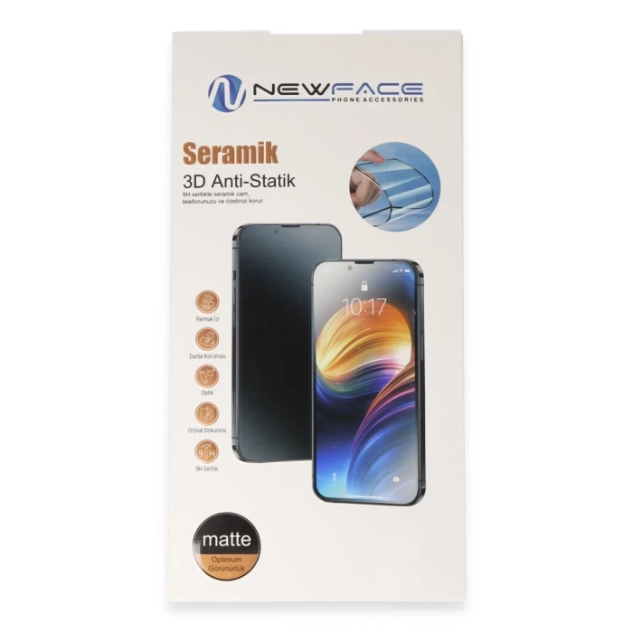 Newface iPhone 16 Pro Max 3D Antistatik Mat Seramik Nano Ekran Koruyucu