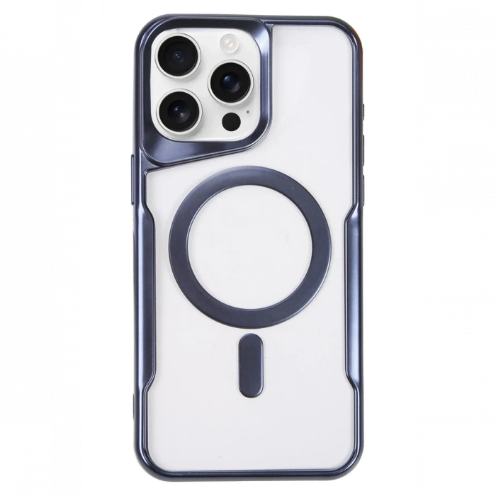Newface iPhone 16 Pro Max Kılıf Boyi Magsafe Silikon Kapak - Lacivert