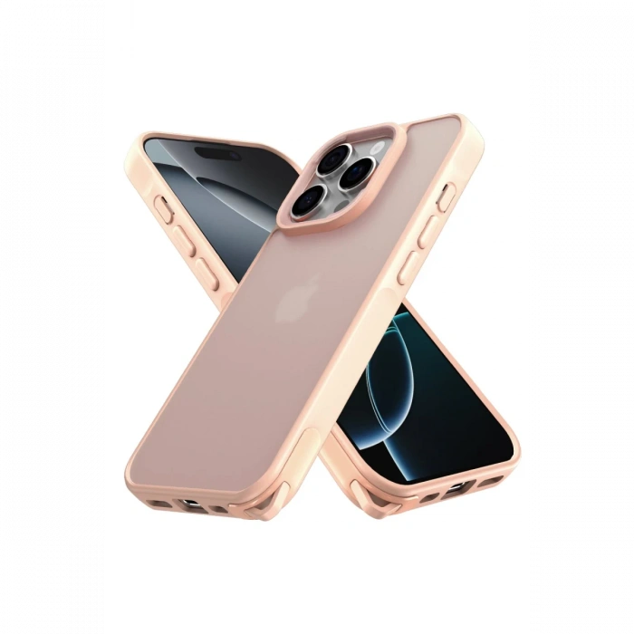 Newface iPhone 16 Pro Max Kılıf Elegant Kapak - Pudra