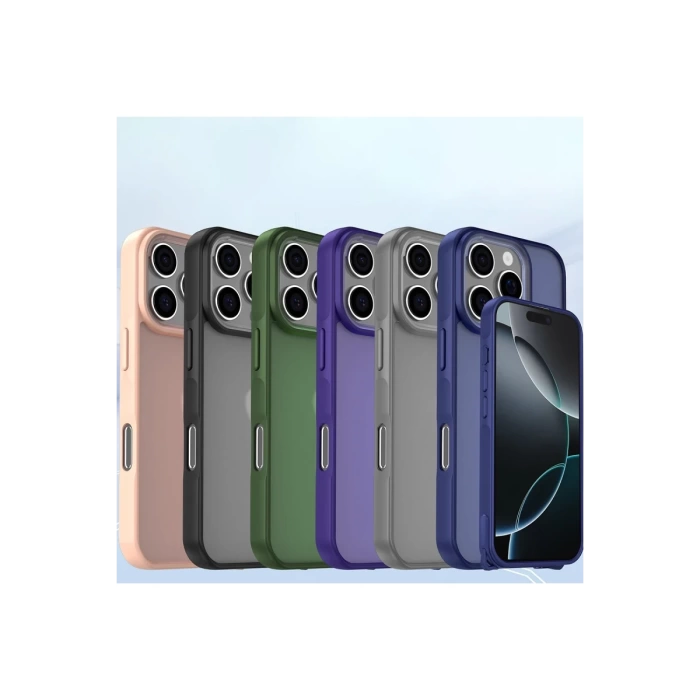 Newface iPhone 16 Pro Max Kılıf Elegant Kapak - Pudra