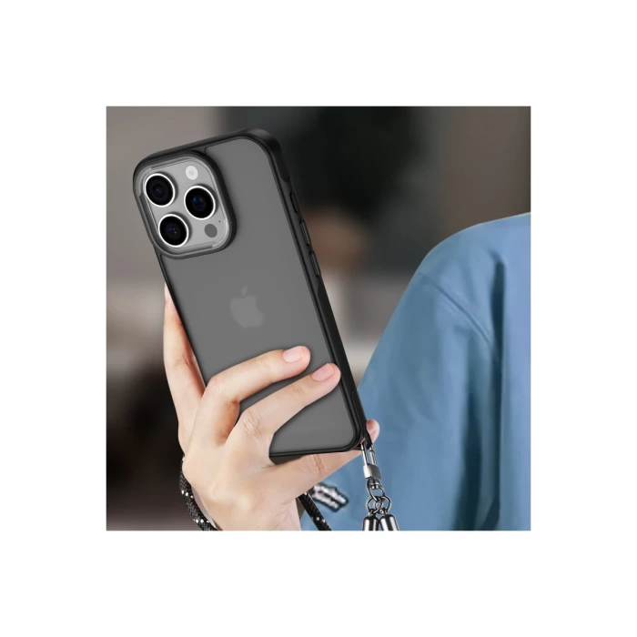 Newface iPhone 16 Pro Max Kılıf Elegant Kapak - Siyah