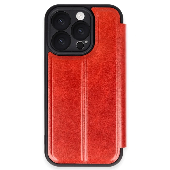 Newface iPhone 16 Pro Max Kılıf Flip Cover - Kırmızı