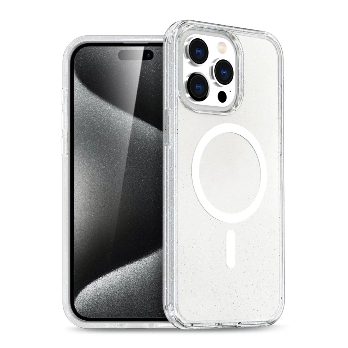 Newface iPhone 16 Pro Max Kılıf Glow Magsafe Kapak - Şeffaf