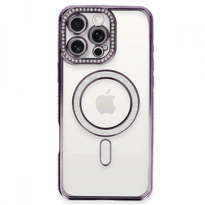 Newface iPhone 16 Pro Max Kılıf Joke Simli Magneticsafe Kılıf