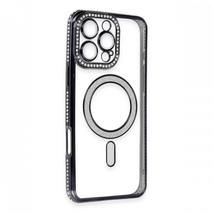Newface iPhone 16 Pro Max Kılıf Joke Simli Magneticsafe Kılıf