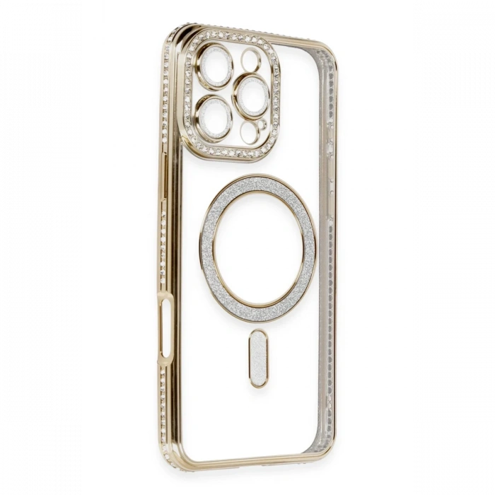 Newface iPhone 16 Pro Max Kılıf Joke Simli Magneticsafe Kılıf
