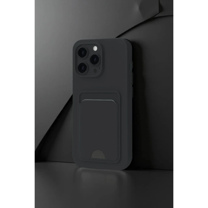 Newface iPhone 16 Pro Max Kılıf Kelvin Kartvizitli Silikon - Koyu Yeşil
