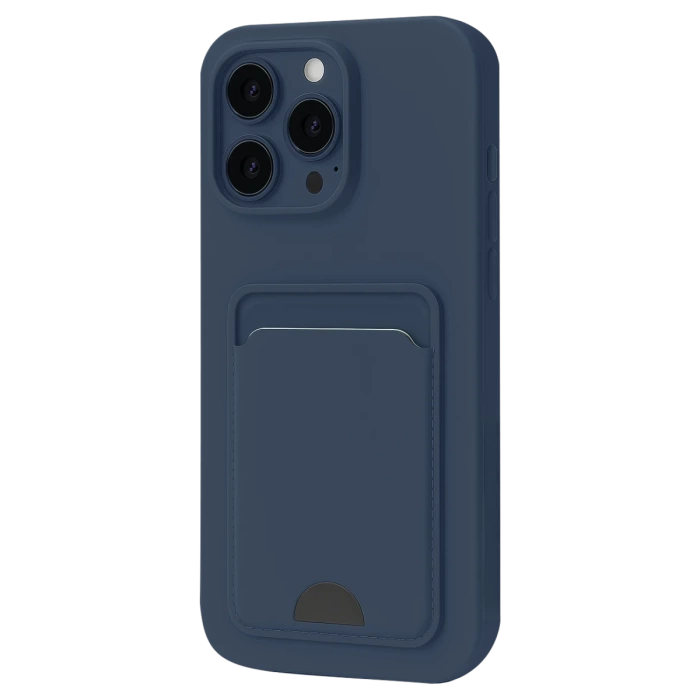 Newface iPhone 16 Pro Max Kılıf Kelvin Kartvizitli Silikon - Lacivert