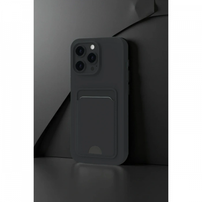 Newface iPhone 16 Pro Max Kılıf Kelvin Kartvizitli Silikon - Siyah