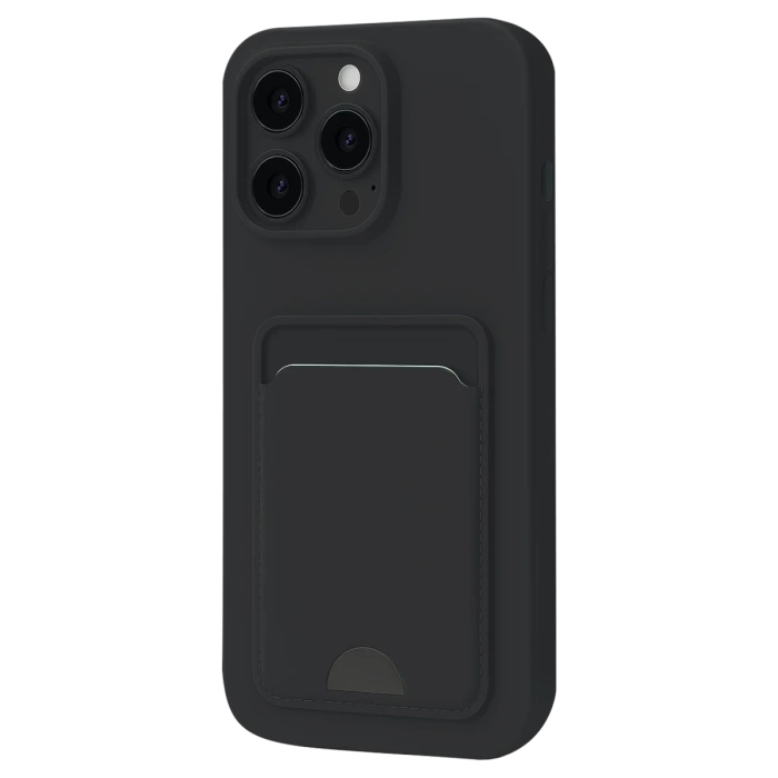 Newface iPhone 16 Pro Max Kılıf Kelvin Kartvizitli Silikon - Siyah