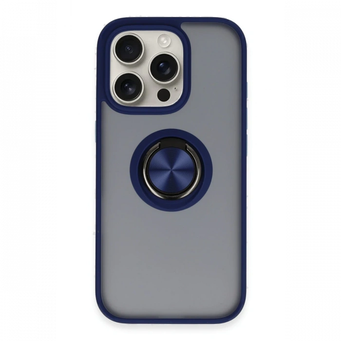 Newface iPhone 16 Pro Max Kılıf Montreal Yüzüklü Silikon Kapak