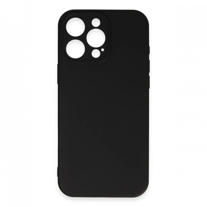 Newface iPhone 16 Pro Max Kılıf Nano içi Kadife Silikon - Siyah