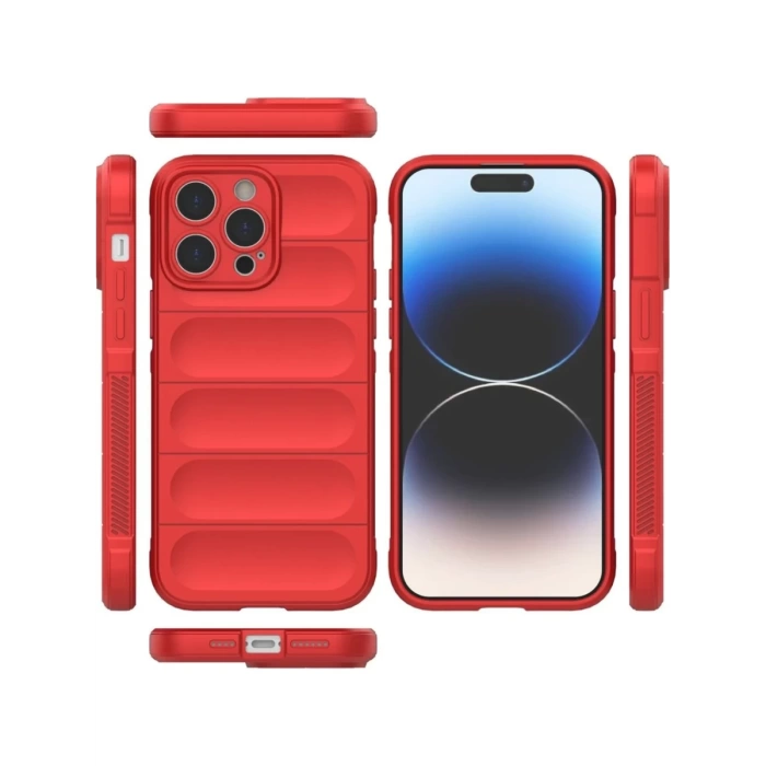 Newface iPhone 16 Pro Max Kılıf Optimum Silikon - Kırmızı