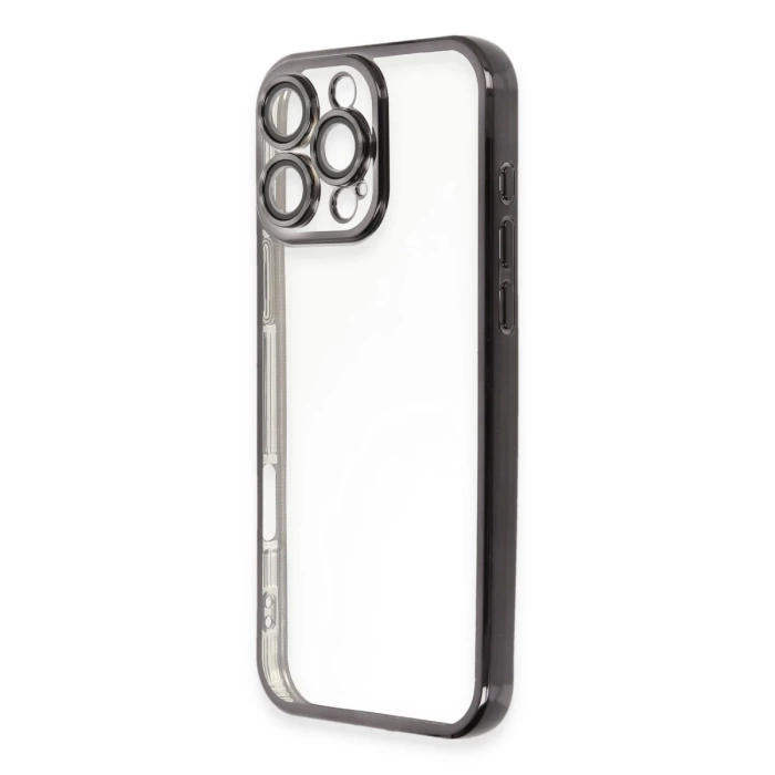 Newface iPhone 16 Pro Max Kılıf Razer Lensli Silikon - Siyah