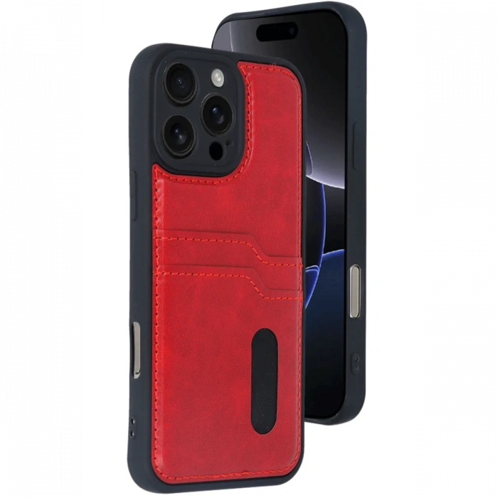 iPhone 16 Pro Max Kılıf Sara Kartvizitli Deri Kılıf