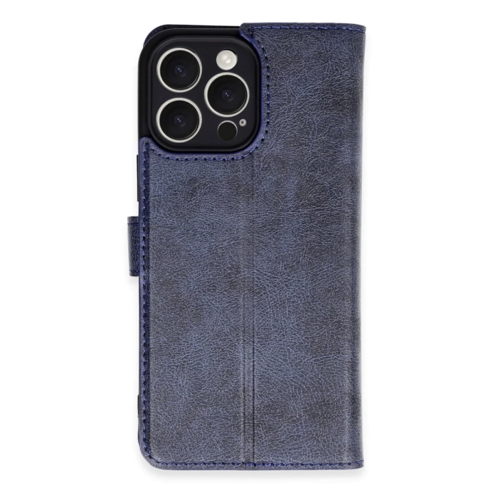 Newface iPhone 16 Pro Max Kılıf Trend S Plus Kapaklı Kılıf - Lacivert