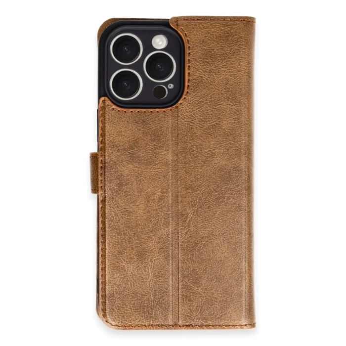 Newface iPhone 16 Pro Max Kılıf Trend S Plus Kapaklı Kılıf - Taba