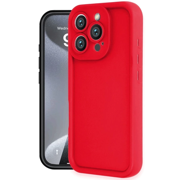 Newface iPhone 16 Pro Max Kılıf Viera Silikon - Kırmızı