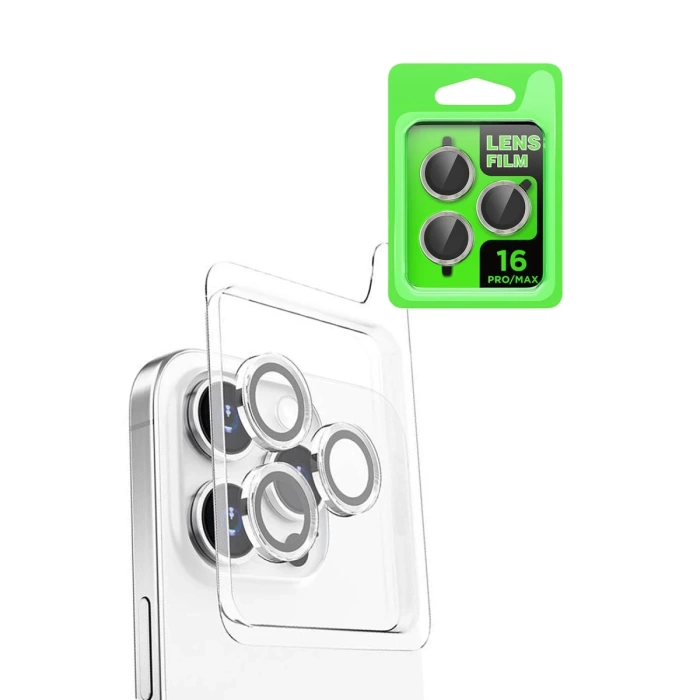 Newface iPhone 16 Pro Max Raze Metal Kamera Lens - Beyaz