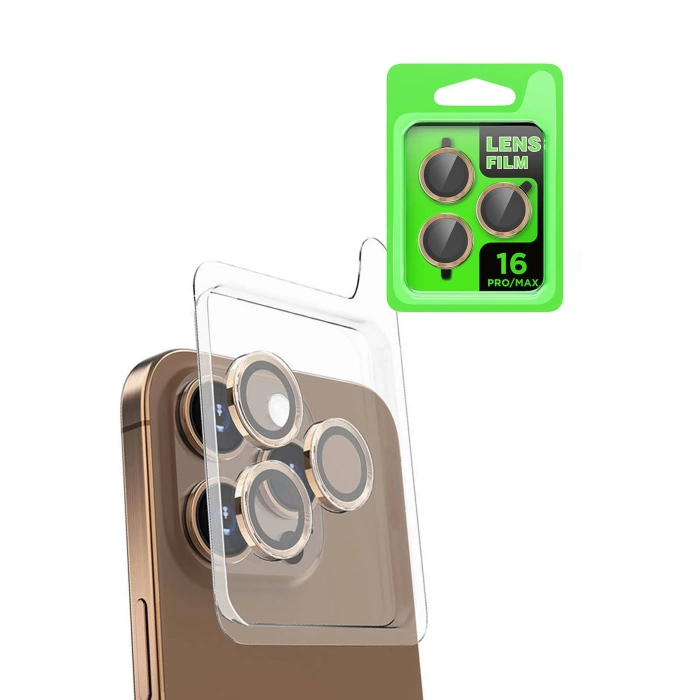 Newface iPhone 16 Pro Max Raze Metal Kamera Lens - Desert