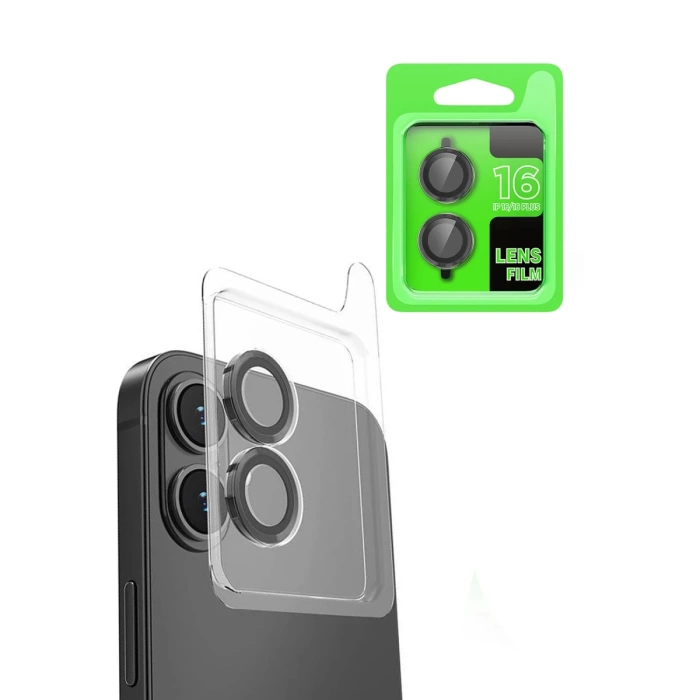 Newface iPhone 16 Raze Metal Kamera Lens - Siyah