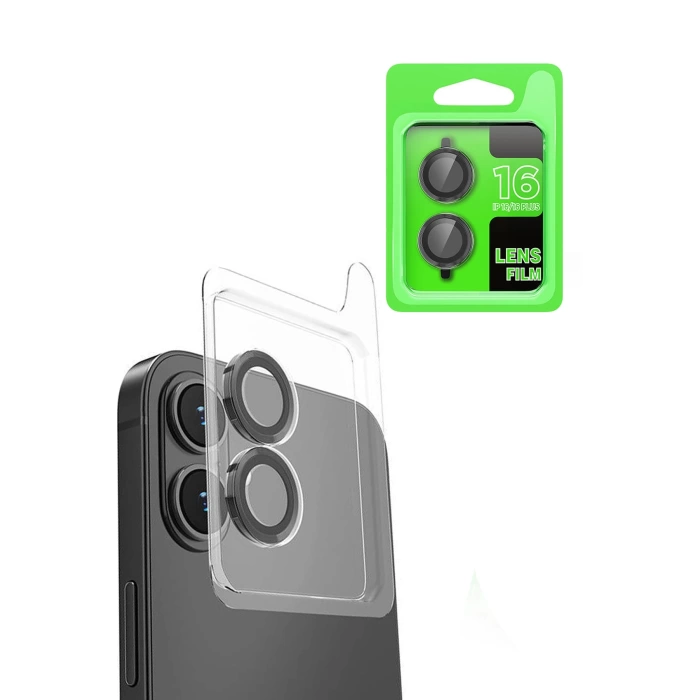 Newface iPhone 16 Raze Metal Kamera Lens - Siyah