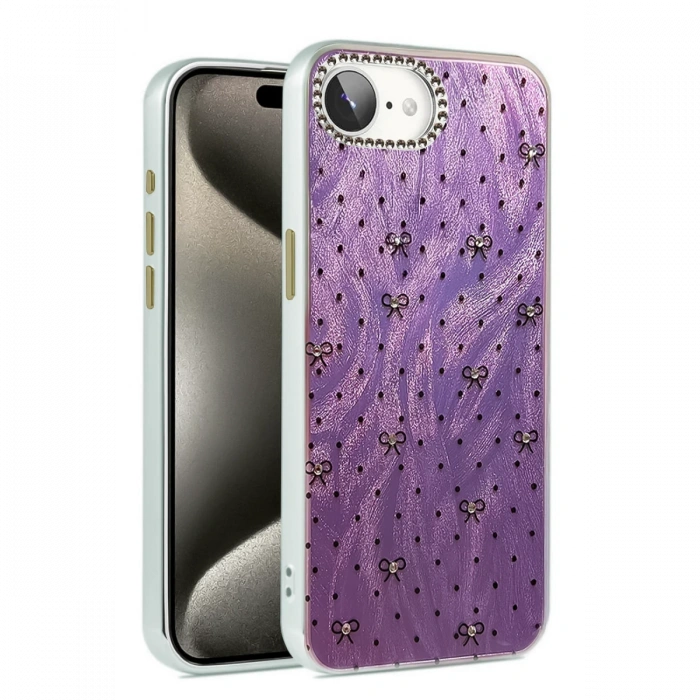 Newface iPhone 16E Kılıf Blade Aynalı Desenli Kapak