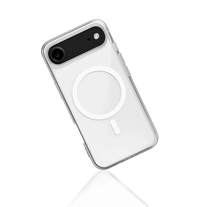 Newface iPhone 17 Air Kılıf Magneticsafe Şeffaf Silikon - Şeffaf