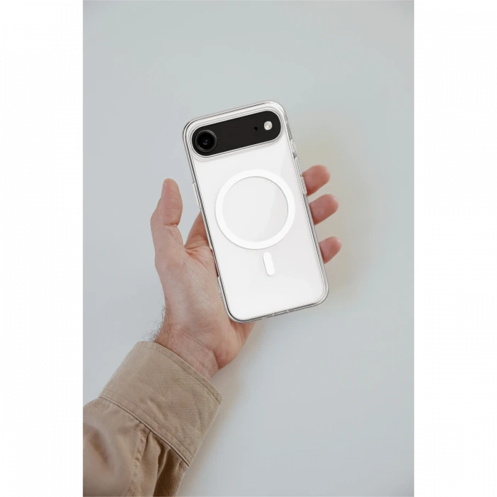 Newface iPhone 17 Air Kılıf Magneticsafe Şeffaf Silikon - Şeffaf
