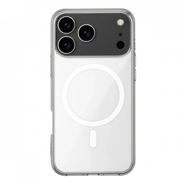 iPhone 17 Pro Kılıf Magneticsafe Şeffaf Silikon - Şeffaf