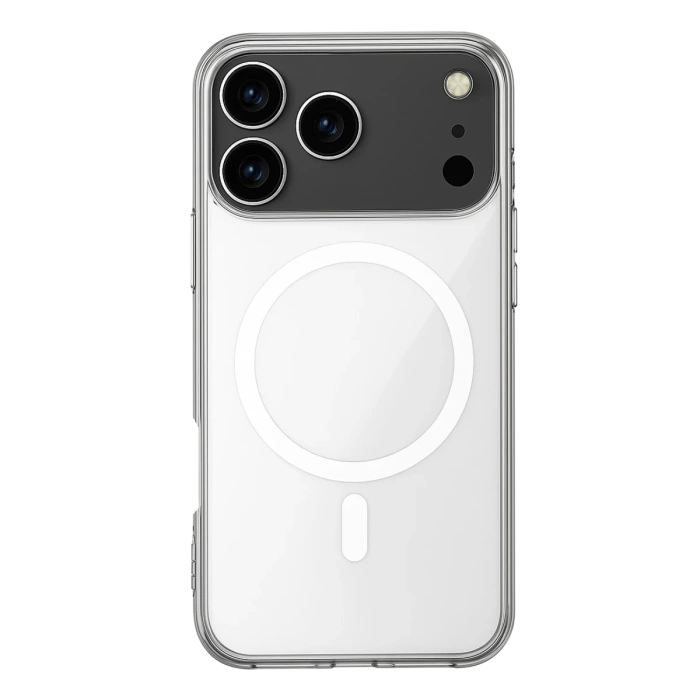Newface iPhone 17 Pro Max Kılıf Magneticsafe Şeffaf Silikon - Şeffaf