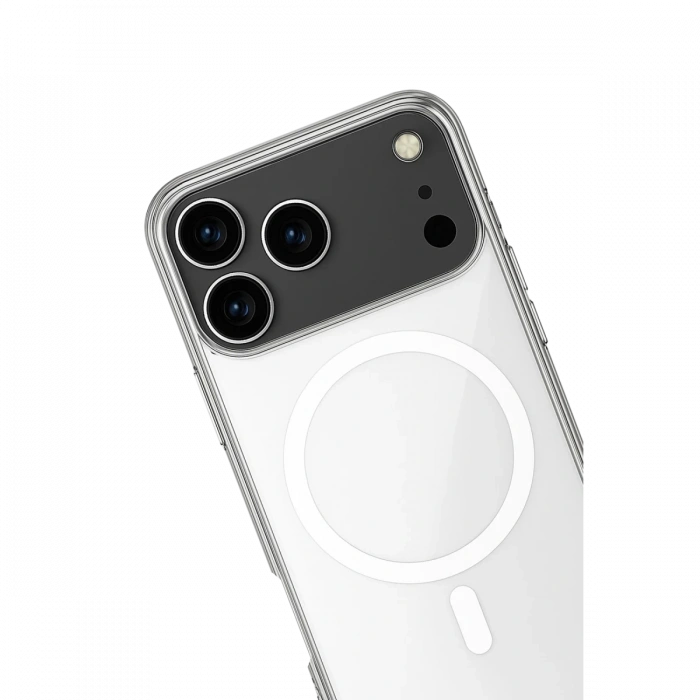 Newface iPhone 17 Pro Max Kılıf Magneticsafe Şeffaf Silikon - Şeffaf