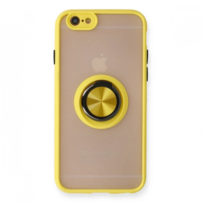 Newface iPhone 6 Kılıf Montreal Yüzüklü Silikon Kapak