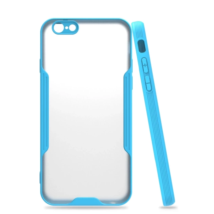 Newface iPhone 6 Kılıf Platin Silikon - Mavi