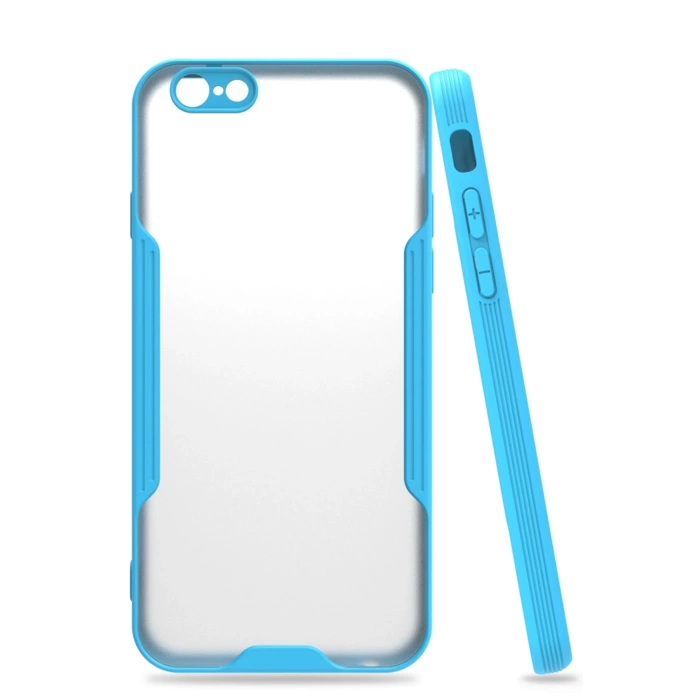 Newface iPhone 6 Kılıf Platin Silikon - Mavi