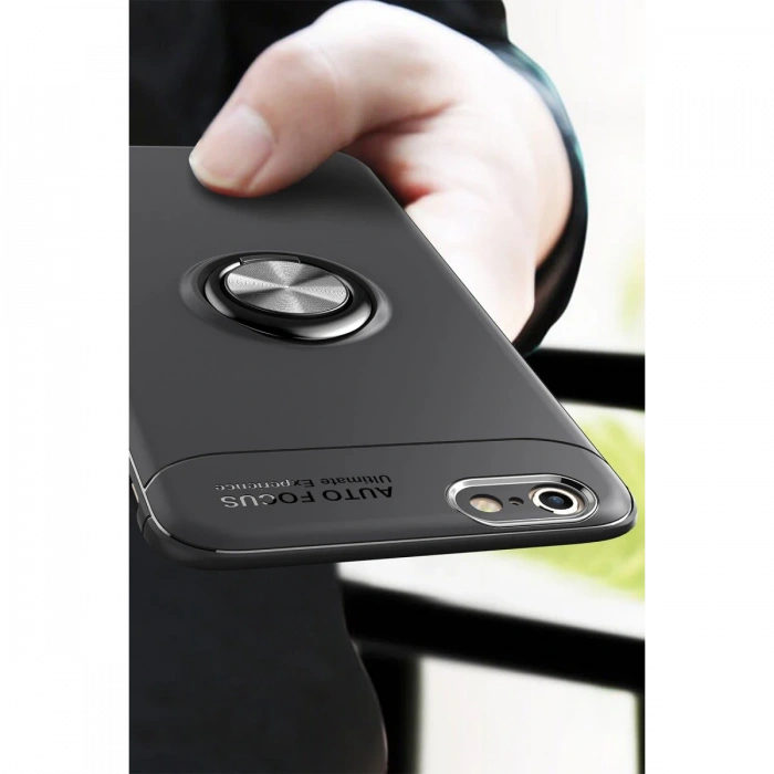Newface iPhone 6 Kılıf Range Yüzüklü Silikon - Kırmızı