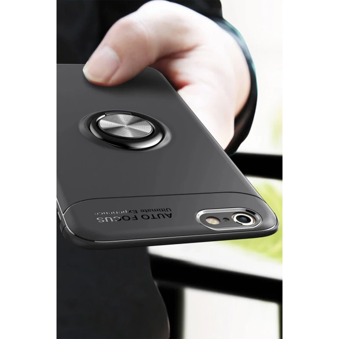 Newface iPhone 6 Kılıf Range Yüzüklü Silikon - Kırmızı